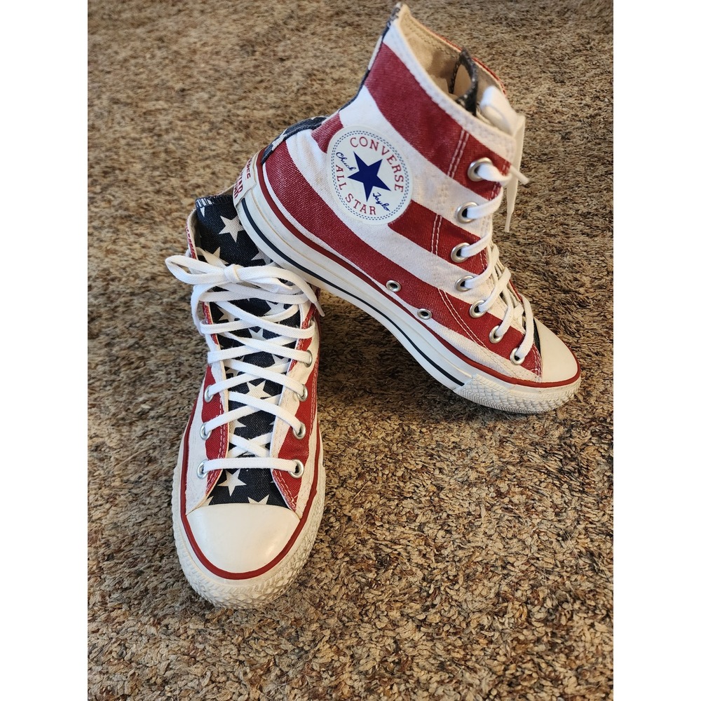 Converse American Flag Chuck Taylor High Top Sneakers Women's 7 Men's 5 M8437C